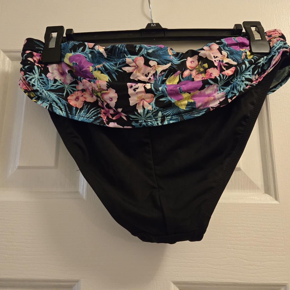 3 PIECE SET  Floral Swim Skirt and Bikini Bottom Set And Top - Picture 7 of 10